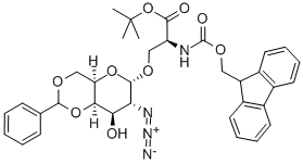 O-(2-Azido-4,6-O-benzylidene-2-deoxy-alpha-D-galactopyranosyl)-N-Fmoc-L-serine tert-Butyl Ester CAS#: 878483-02-4