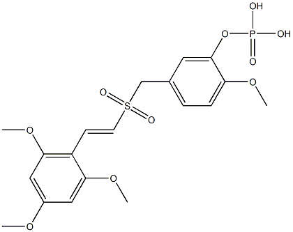 Phenol, 2-Methoxy-5-[[[(1E)-2-(2,4,6-triMethoxyphenyl)ethenyl]sulfonyl]Methyl]-, 1-(dihydrogen phosphate) CAS#: 865783-99-9