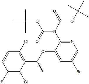 (R)-5-BroMo-N,N-bis-(tert-butoxycarbonyl)-3-(1-(2,6-dichloro-3-fluorophenyl)ethoxy)pyridin-2-aMine CAS#: 877399-47-8