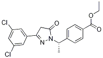 (S)-ethyl 4-(1-(3-(3,5-dichlorophenyl)-5-oxo-4,5-dihydro-1H-pyrazol-1-yl)ethyl)benzoate CAS#: 870823-08-8