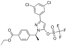 (S)-ethyl 4-(1-(3-(3,5-dichlorophenyl)-5-(trifluoroMethylsulfonyloxy)-1H-pyrazol-1-yl)ethyl)benzoate CAS#: 870823-09-9
