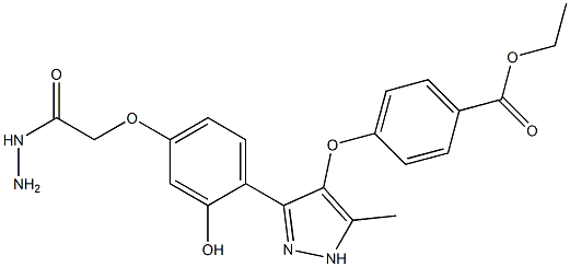 ethyl 4-({3-[4-(2-hydrazinyl-2-oxoethoxy)-2-hydroxyphenyl]-5-methyl-1H-pyrazol-4-yl}oxy)benzoate CAS#: 879451-18-0
