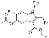 ethyl 5-acetoxy-6-broMo-2-(broMoMethyl)-1-cyclopropyl-1H-indole-3-carboxylate CAS#: 874595-64-9