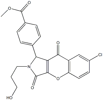 methyl 4-[7-chloro-2-(3-hydroxypropyl)-3,9-dioxo-1,2,3,9-tetrahydrochromeno[2,3-c]pyrrol-1-yl]benzoate CAS#: 874397-80-5
