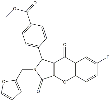 methyl 4-[7-fluoro-2-(2-furylmethyl)-3,9-dioxo-1,2,3,9-tetrahydrochromeno[2,3-c]pyrrol-1-yl]benzoate CAS#: 847273-35-2