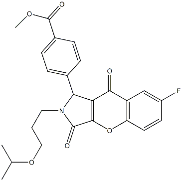methyl 4-[7-fluoro-2-(3-isopropoxypropyl)-3,9-dioxo-1,2,3,9-tetrahydrochromeno[2,3-c]pyrrol-1-yl]benzoate CAS#: 847183-80-6