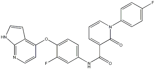 1-(4-Fluorophenyl)-N-[3-fluoro-4-(1H-pyrrolo[2,3-b]pyridin-4-yloxy)phenyl]-1,2-dihydro-2-oxo-3-pyridinecarboxamide CAS#: 888719-03-7
