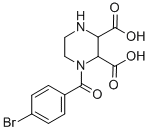 1-(4-bromobenzoyl)piperazine-2,3-dicarboxylic acid CAS#: 94856-92-5
