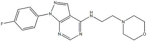 1-(4-fluorophenyl)-N-[2-(morpholin-4-yl)ethyl]-1H-pyrazolo[3,4-d]pyrimidin-4-amine CAS#: 890896-16-9
