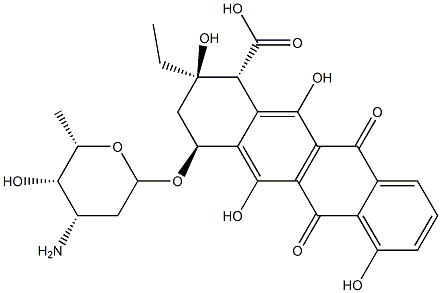 10-carboxy-13-deoxocarminomycin CAS#: 97583-07-8