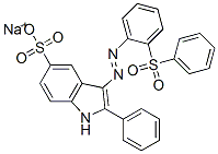 1H-Indole-5-sulfonic acid, 2-phenyl-3-2-(phenylsulfonyl)phenylazo-, monosodium salt CAS#: 90677-63-7