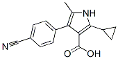 1H-Pyrrole-3-carboxylic acid, 4-(4-cyanophenyl)-2-cyclopropyl-5-methyl- CAS#: 894074-70-5