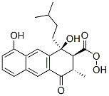 (1S,2S,3S)-1,8-dihydroxy-3-methyl-1-(3-methylbutyl)-4-oxo-2,3-dihydroa nthracene-2-carboperoxoic acid CAS#: 93361-67-2