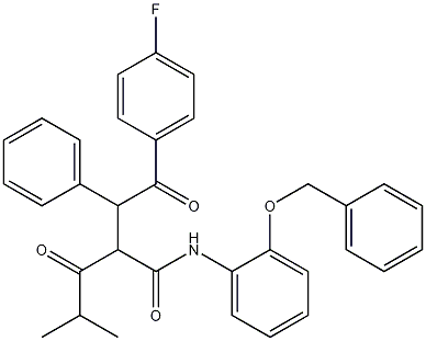 2-[2-(4-Fluorophenyl)-2-oxo-1-phenyl-ethyl]-4-methyl-3-oxo-pentanoic Acid, (2-Benzyloxy-phenyl)-amide CAS#: 887355-33-1