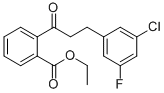 2'-CARBOETHOXY-3-(3-CHLORO-5-FLUOROPHENYL)PROPIOPHENONE CAS#: 898750-31-7