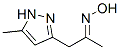 2-Propanone, 1-(5-methyl-1H-pyrazol-3-yl)-, oxime CAS#: 97716-35-3