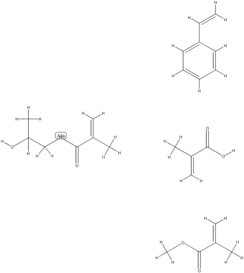 2-Propenoic acid, 2-methyl-, polymer with ethenylbenzene, methyl 2-methyl-2-propenoate and 1,2-propanediol mono(2-methyl-2-propenoate) CAS#: 9072-80-4