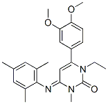 2(1H)-Pyrimidinone, 6-(3,4-dimethoxyphenyl)-1-ethyl-3,4-dihydro-3-meth yl-4-((2,4,6-trimethylphenyl)imino)- CAS#: 94936-90-0