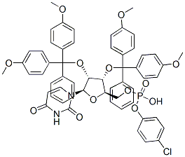 2',3'-O-bis(4,4'-dimethoxytrityl)uridine 5'-(4-chlorophenyl)phosphate CAS#: 93134-69-1