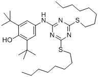 2,4-Bis(octylthio)-6-(4-hydroxy-3,5-di-tert-butylanilino)-1,3,5-triazine CAS#: 991-84-4