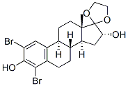 2,4-Dibromo-17,17-ethylenedioxy-1,3,5(10)-estratriene-3,16a-diol CAS#: 90474-20-7