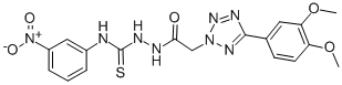 2H-Tetrazole-2-acetic acid, 5-(3,4-dimethoxyphenyl)-, 2-(((3-nitrophen yl)amino)thioxomethyl)hydrazide CAS#: 94772-00-6