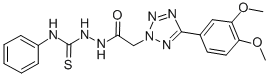 2H-Tetrazole-2-acetic acid, 5-(3,4-dimethoxyphenyl)-, 2-((phenylamino) thioxomethyl)hydrazide CAS#: 94771-94-5
