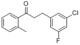 3-(3-CHLORO-5-FLUOROPHENYL)-2'-METHYLPROPIOPHENONE CAS#: 898750-04-4