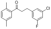 3-(3-CHLORO-5-FLUOROPHENYL)-2',5'-DIMETHYLPROPIOPHENONE CAS#: 898750-70-4