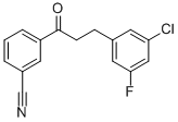 3-(3-CHLORO-5-FLUOROPHENYL)-3'-CYANOPROPIOPHENONE CAS#: 898750-25-9
