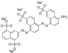 3-[[4-[(4-amino-7-sulpho-1-naphthyl)azo]-7-sulpho-1-naphthyl]azo]naphthalene-1,5-disulphonic acid, sodium salt CAS#: 93858-03-8