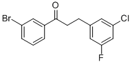 3'-BROMO-3-(3-CHLORO-5-FLUOROPHENYL)PROPIOPHENONE CAS#: 898750-46-4