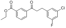 3'-CARBOETHOXY-3-(3-CHLORO-5-FLUOROPHENYL)PROPIOPHENONE CAS#: 898750-34-0