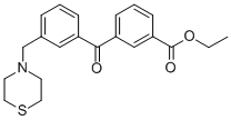 3-CARBOETHOXY-3'-THIOMORPHOLINOMETHYL BENZOPHENONE CAS#: 898762-92-0