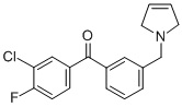 3-CHLORO-4-FLUORO-3'-(3-PYRROLINOMETHYL) BENZOPHENONE CAS#: 898749-15-0