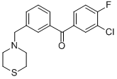 3-CHLORO-4-FLUORO-3'-THIOMORPHOLINOMETHYL BENZOPHENONE CAS#: 898763-34-3