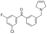 3-CHLORO-5-FLUORO-3'-(3-PYRROLINOMETHYL) BENZOPHENONE CAS#: 898749-41-2