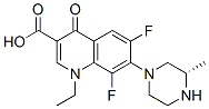 3-Quinolinecarboxylic acid, 1-ethyl-6,8-difluoro-1,4-dihydro-7-(3-methyl-1-piperazinyl)-4-oxo-, (S)- CAS#: 98079-62-0