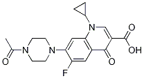 3-Quinolinecarboxylic acid, 7-(4-acetyl-1-piperazinyl)-1-cyclopropyl-6-fluoro-1,4-dihydro-4-oxo- CAS#: 93594-20-8