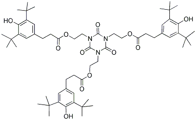 3,5-DI-TERT-BUTYL-4-HYDROXY-HYDROCINNAMIC ACID TRIESTER OF 1,3,5-TRIS(2-HYDROXYETHYL)-S-TRIAZINE-2,4,6-(1H,3H,5H)-TRIONE CAS#: 9003-79-6