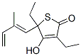 3,5-Diethyl-4-hydroxy-5-(2-methyl-1,3-butadienyl)thiophen-2(5H)-one CAS#: 95670-76-1