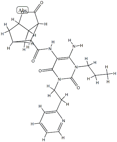 3,5-Methano-2H-cyclopenta[b]furan-7-carboxamide,  N-[6-amino-1,2,3,4-tetrahydro-2,4-dioxo-1-propyl-3-[2-(2-pyridinyl)ethyl]-5-pyrimidinyl]hexahydro-2- CAS#: 892124-60-6