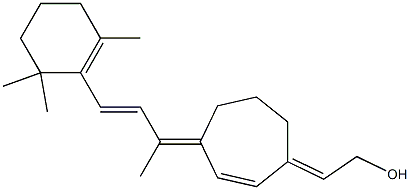 4-(1-methyl-3-(2,6,6-trimethyl-1-cyclohexen-1-yl)-2-(propenylidene)-2-cyclohepten-1-ylidene)ethanol CAS#: 90906-88-0