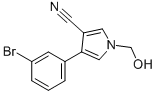 4-(3-BROMOPHENYL)-1-(HYDROXYMETHYL)-1H-PYRROLE-3-CARBONITRILE CAS#: 96572-08-6