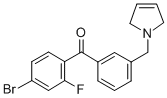 4-BROMO-2-FLUORO-3'-(3-PYRROLINOMETHYL) BENZOPHENONE CAS#: 898749-35-4