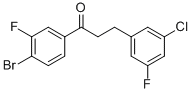 4'-BROMO-3-(3-CHLORO-5-FLUOROPHENYL)-3'-FLUOROPROPIOPHENONE CAS#: 898750-82-8