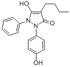 4-Butyl-3-hydroxy-1-(4-hydroxyphenyl)-2-phenyl-3-pyrazolin-5-one CAS#: 975-18-8