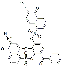 4-benzoyl-2-hydroxy-1,3-phenylene bis(6-diazo-5,6-dihydro-5-oxonaphthalene-1-sulphonate) CAS#: 93965-14-1
