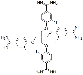 4,4'-((2,2-bis((4-(aminoiminomethyl)-2-iodophenoxy)methyl)-1,3-propanediyl)bis(oxy))bis(3-iodobenzenecarboximidamide) CAS#: 94854-85-0