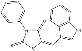 5-(1H-indol-3-ylmethylene)-3-phenyl-2-thioxo-1,3-thiazolidin-4-one CAS#: 93656-20-3